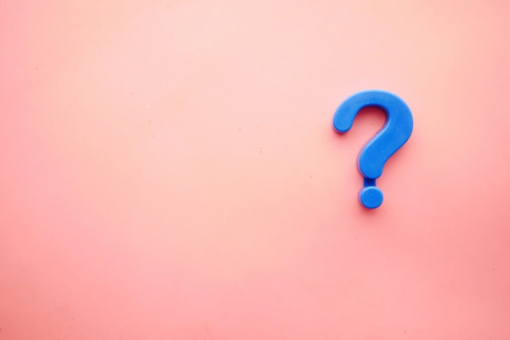 Blue question mark symbol representing FAQ schema and question-based content