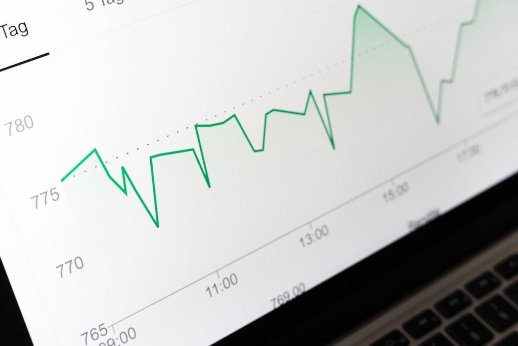 Website search performance chart representing Google Search Console data