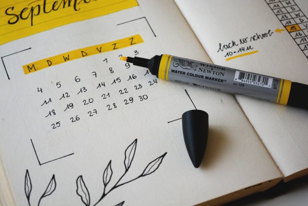 Calendar representing a realistic timeline for SEO results