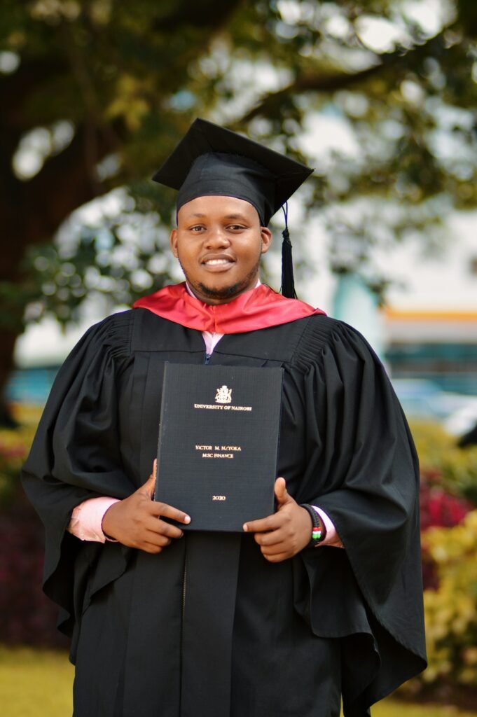 Graduate in academic cap and gown representing Nigeria-to-USA international student content
