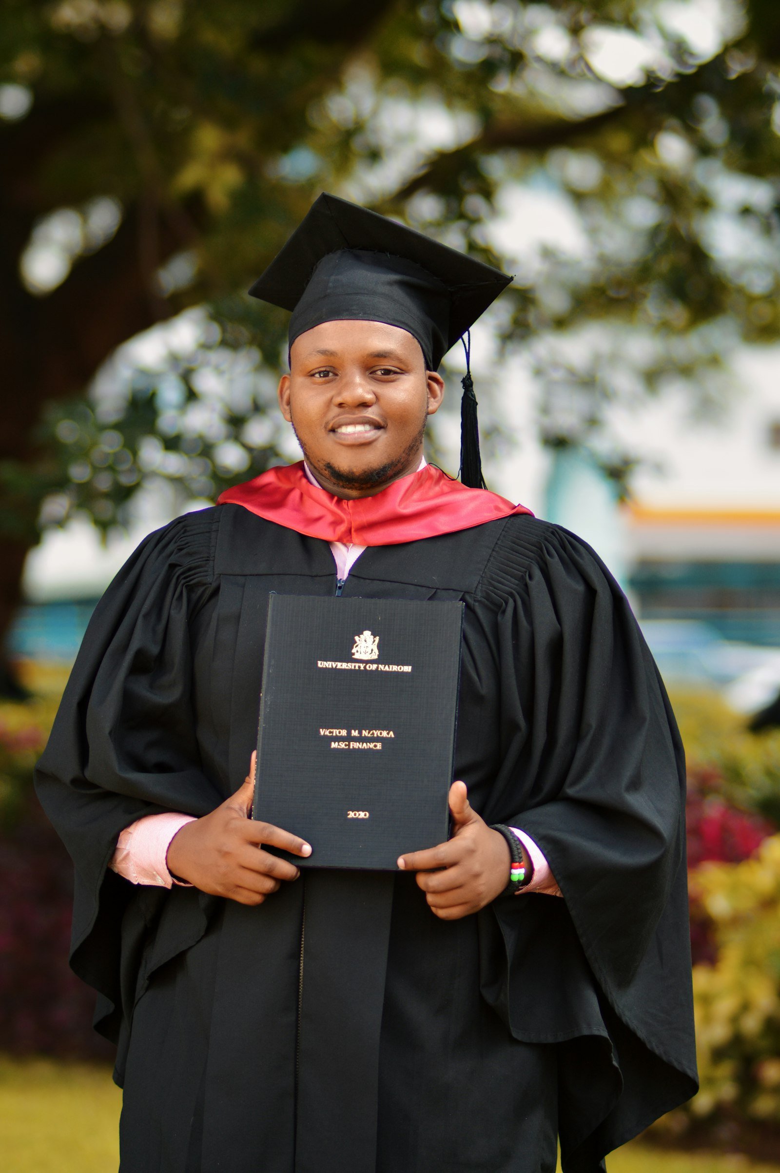 Graduate in academic cap and gown representing Nigeria-to-USA international student content