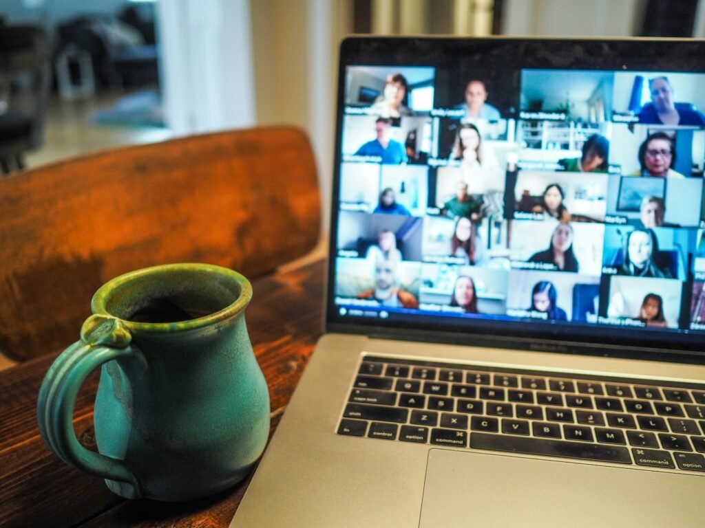Laptop video call representing diaspora connection between Nigeria and the United States