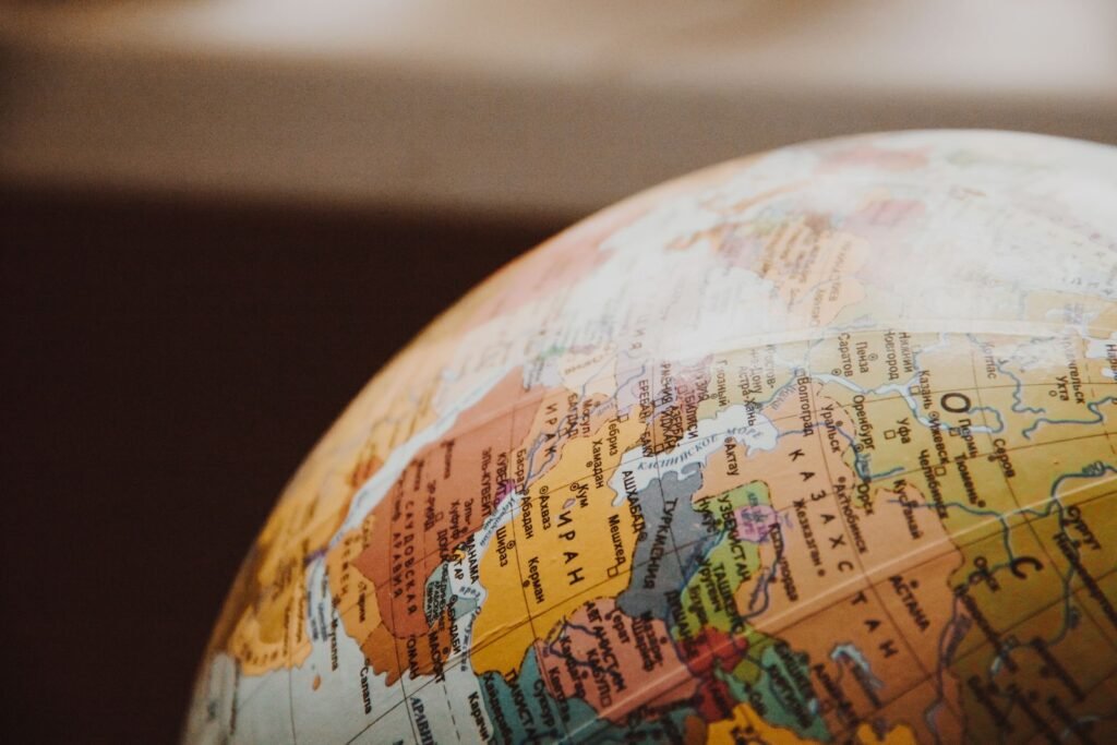 Close-up of a globe symbolizing how to research US competitors from outside the country