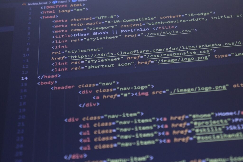 Close-up of JSON data on a computer screen, representing a WordPress REST API response