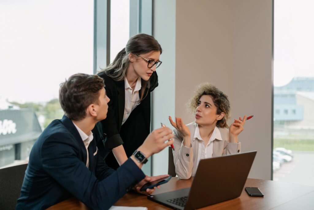 Business owner meeting with a digital marketing agency